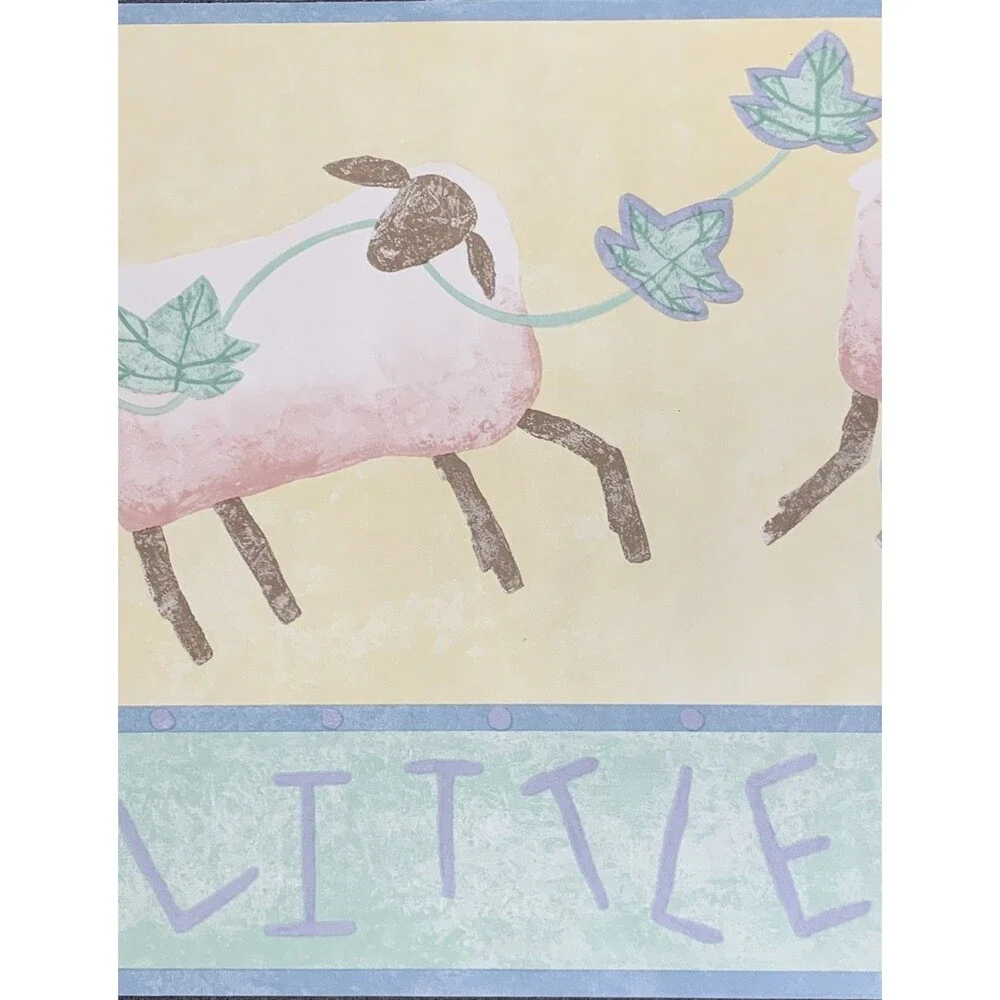 Little Lambs Love Ivy Wallpaper Border by Imperial